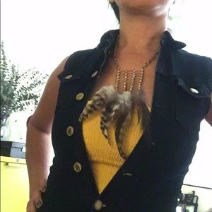 Denim Jumpsuit with belt loops and stretch fabric